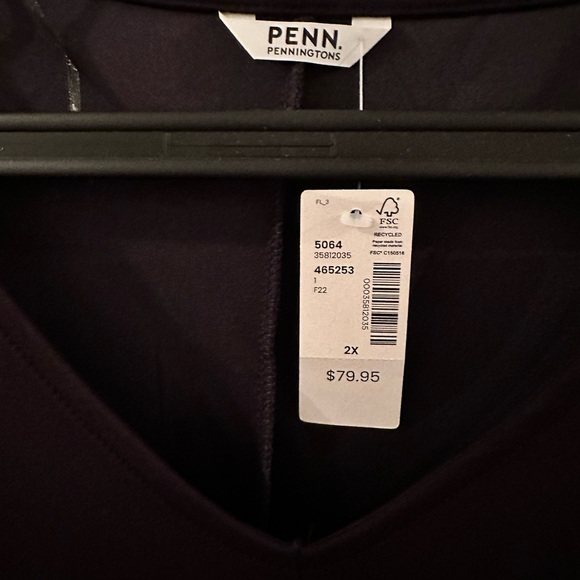 V-Neck Dress with Short Dolman Sleeves - Picture 2 of 6